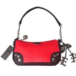Ed Hardy Bold Red and Black Shoulder Bag